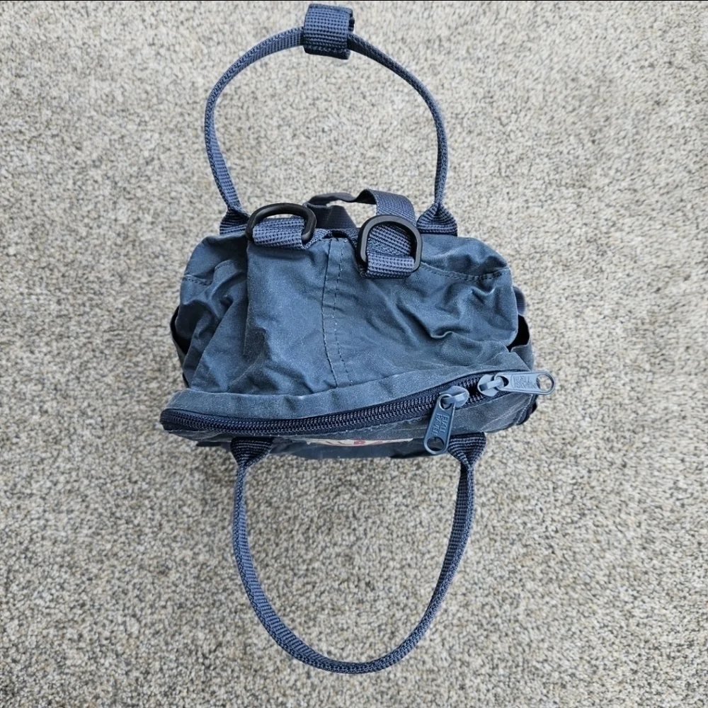 Fjallraven Kanken Mini Backpack Distressed Graphite Navy Blue Small Bag Travel